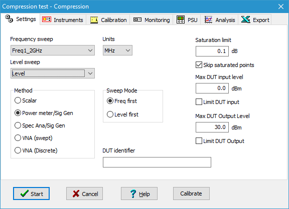 Compression dialog